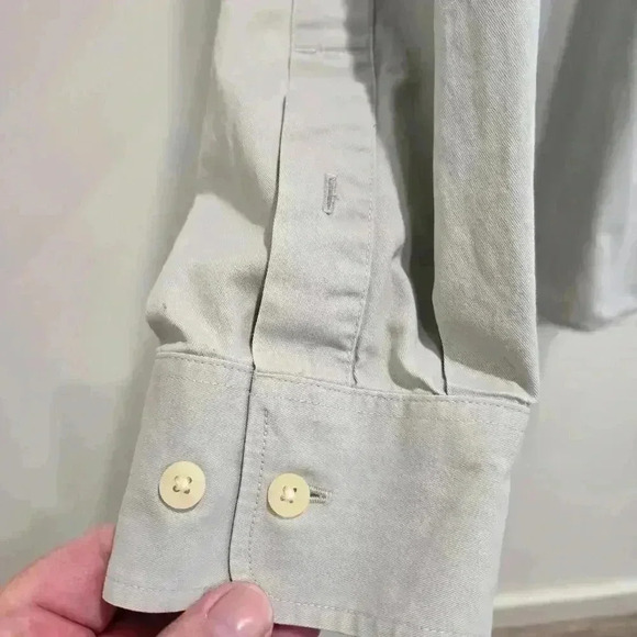 Cutter & Buck Men's XLT Long Sleeve Casual Button-down Dress Shirt Light Gray - Picture 7 of 16